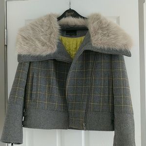 Banana republic wool plaid coat